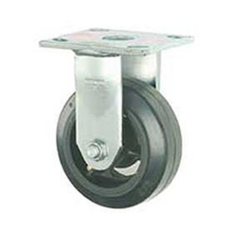 CASTERS, WHEELS & INDUSTRIAL HANDLING Faultless Rigid Plate Caster, 6 Mold-On Rubber Wheel 3418-6